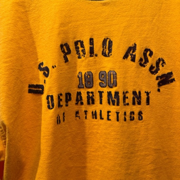 U.S. Polo Assn. Long Sleeve Shirt 1890 Department Athletics Gold Cotton 2XL - Picture 5 of 5